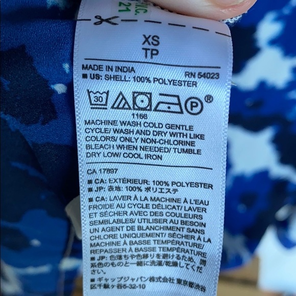 NWT Banana Republic Floral Ruffle Sleeve Top XS - Picture 7 of 7